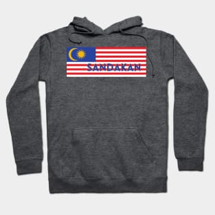 Sandakan City in Malaysian Flag Hoodie